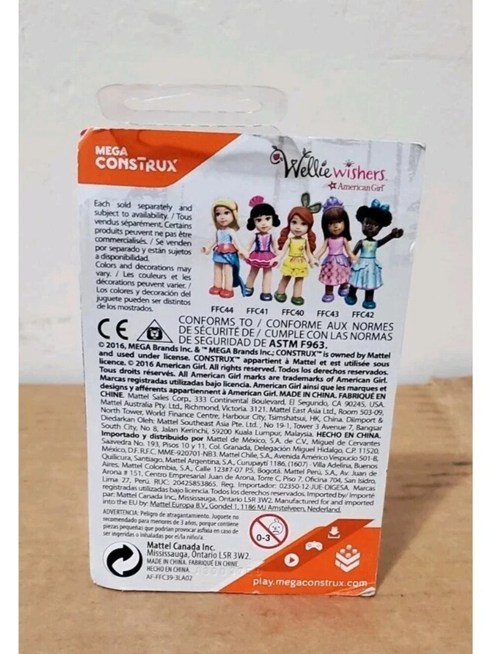Mega Construx WellieWishers American Girl Series 1 Camille Mini Figure FFC44 New